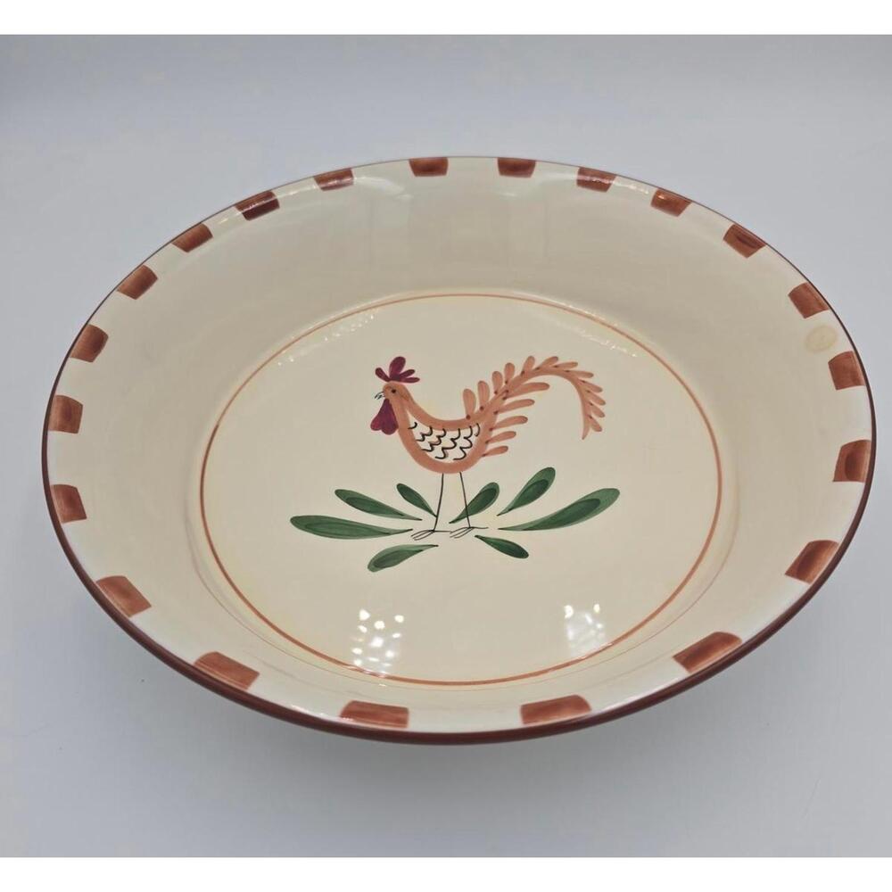 International Silver Company Rooster Deep Dish Pie Plate